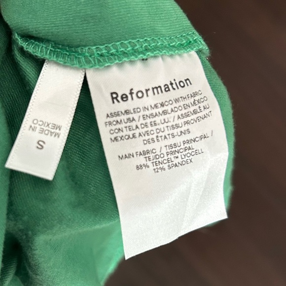 Reformation Jamen Dress Kelley Green Jersey Knit Stretch Small - Picture 7 of 7